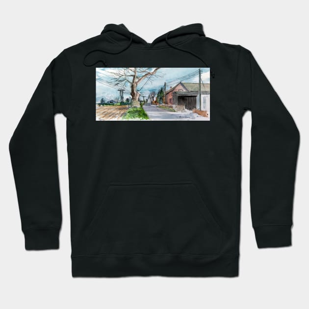 Tibberton Manor Farm, Shropshire Hoodie by bakuma